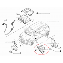 Sensore urto laterale airbag FIAT 500X-JEEP RENEGADE 51943478